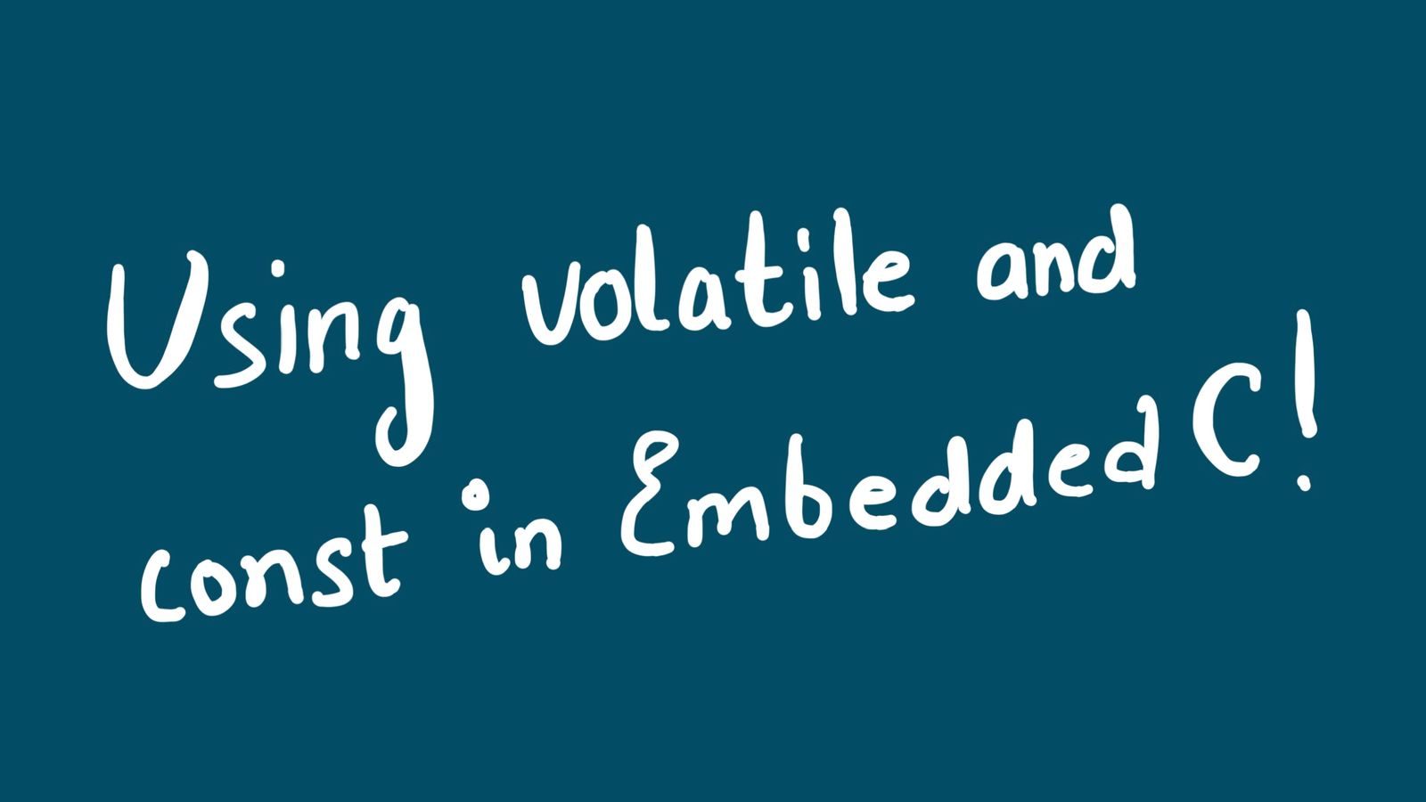Harnessing Volatile and Const in Embedded C  😁